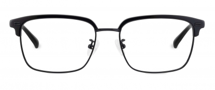 Aaron optical frame in the colour Obsidian Black displayed in front view.