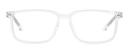 Andrew optical frame in the colour Clear Crystal displayed in front view.