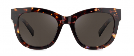 Anela sunglasses frame in the colour Gold Amethyst displayed in front view.