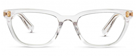 Arlia optical frame in the colour Clear Crystal displayed in front angle view.