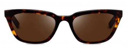 Arlia sunglasses frame in the colour Butterscotch Tortoise displayed in front angle view.