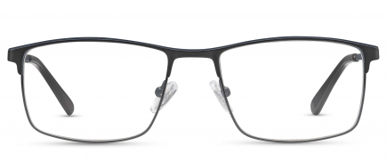 Arnaud optical frame in the colour Brushed Navy displayed in front view.