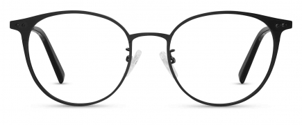 Ava optical frame in the colour Brushed Obsidian displayed in front angle view.