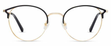 Betty optical frame in the colour Brushed Obsidian displayed in front angle view.