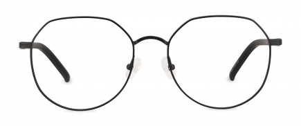 Bowery optical frame in the colour Satin Black displayed in front view.