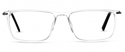 Brosque optical frame in the colour Clear Crystal displayed in front angle view.