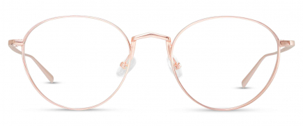 Bryce optical frame in the colour Rose Gold displayed in front angle view.
