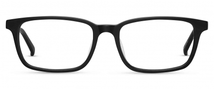 Cape optical frame in the colour Black Matte displayed in front angle view.
