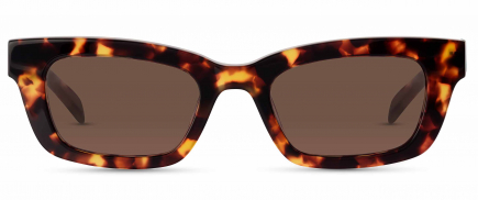 Christina frame in the colour Butterscotch Tortoise displayed in front angle view.