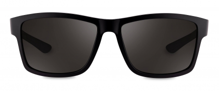 Crew sunglasses frame in the colour Obsidian Black Matte displayed in front angle view.