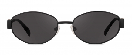 Cruz sunglasses frame in the colour Satin Black displayed in front view.