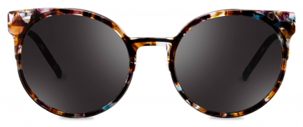 Dunaway sunglasses frame in the colour Cosmos displayed in front angle view.