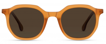 Emmi frame in the colour Tobacco displayed in front angle view.