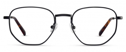 Farrell optical frame in the colour Brushed Obsidian displayed in front angle view.