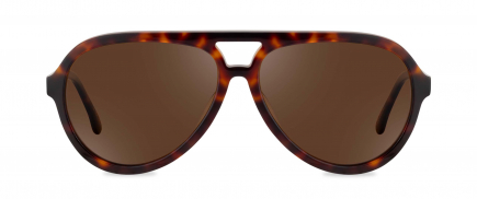 Gisele sunglasses frame in the colour Calico displayed in front view.