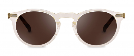 Harris sunglasses frame in the colour Prosecco displayed in front angle view.