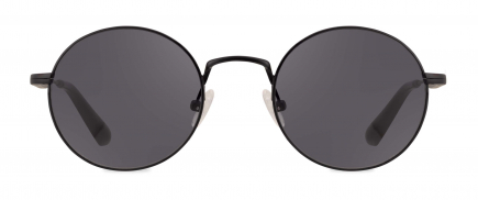 Haskell sunglasses frame in the colour Obsidian Black Matte displayed in front view.