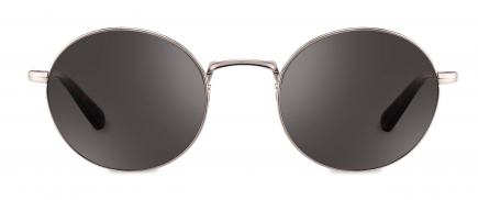 Haskell sunglasses frame in the colour Silver displayed in front angle view.