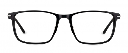 Jacob optical frame in the colour Obsidian Black displayed in front view.