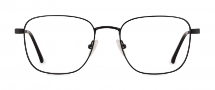 Jas optical frame in the colour Satin Black displayed in front view.