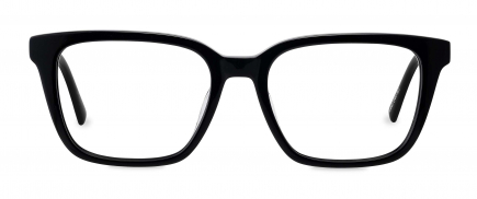 Jinky in Large optical frame in the colour Obsidian Black displayed in front view.
