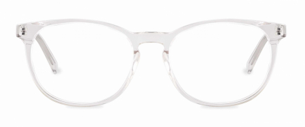 Kent optical frame in the colour Clear Crystal displayed in front angle view.