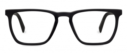 Kevin optical frame in the colour Obsidian Black Matte displayed in front view.