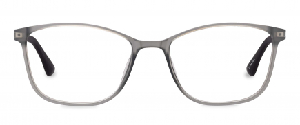 Leigh in Large optical frame in the colour Ash displayed in front view.