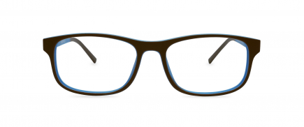 Lucien optical kids frame in the colour Scientist displayed in front view.