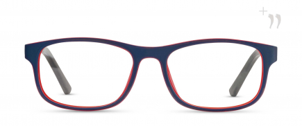Lucien optical frame in the colour Pilot displayed in front view.
