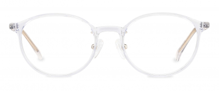 Lydia optical frame in the colour Clear Crystal displayed in front view.