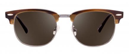 Marco sunglasses frame in the colour Americano displayed in front angle view.