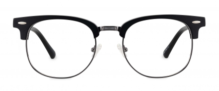 Marco in Large optical frame in the colour Obsidian Black Matte displayed in front view.