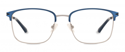 Marvin optical frame in the colour Azure displayed in front view.