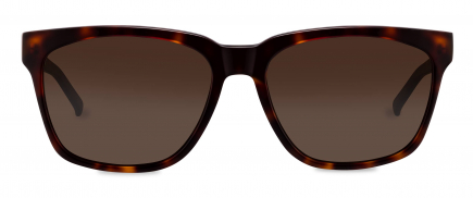 Mesa sunglasses frame in the colour Auburn Tortoise displayed in front angle view.