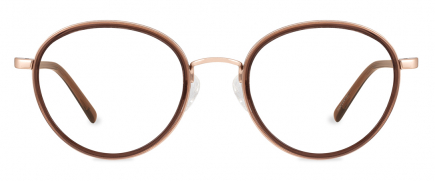 Millie optical frame in the colour Polished Copper displayed in front view.