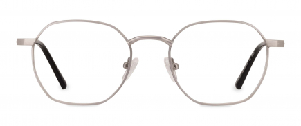 Minh optical frame in the colour Satin Silver displayed in front view.