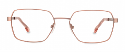 Miranda optical frame in the colour Carnation displayed in front view.