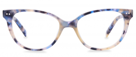 Nina optical frame in the colour Blueberry Tortoise displayed in front view.