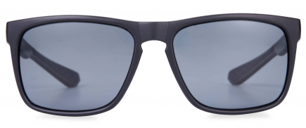 Nolan sunglasses frame in the colour Obsidian Black Matte displayed in front view.