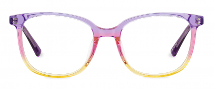 Poppy optical frame in the colour Violet Sunset displayed in front view.