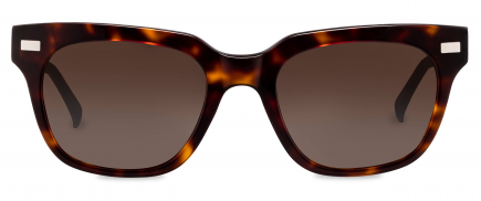 Ramon sunglasses frame in the colour Auburn Tortoise displayed in front angle view
