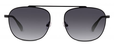 Taku sunglasses frame in the colour Black Matte displayed in front angle view.
