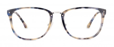 Thomas optical frame in the colour Blueberry Tortoise displayed in front view.