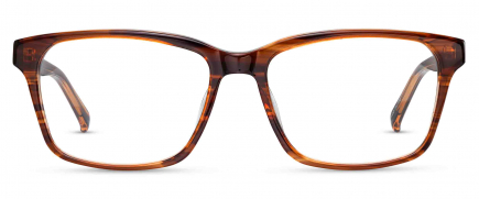 Windsor optical frame in the colour Striped Buckeye displayed in front angle view.
