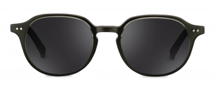 Winston sunglasses frame in the colour Dark Olive displayed in front angle view.