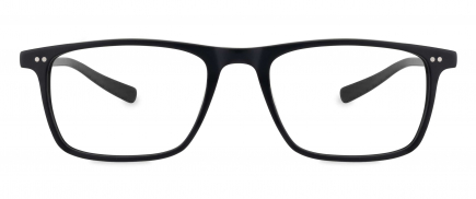 Zac optical frame in the colour Obsidian Black displayed in front view.
