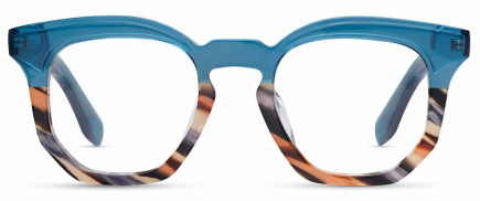 Zeke optical frame in the colour Sea Snake displayed in front view.