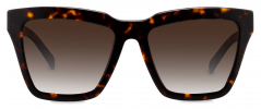 Easten sunglasses frame in the colour Whiskey Tortoise displayed in front angle view.