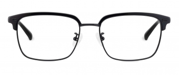 Aaron optical frame in the colour Obsidian Black displayed in front view.
